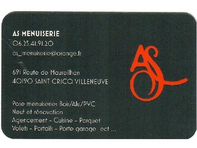 Illustration du partenaire AS MENUISERIE